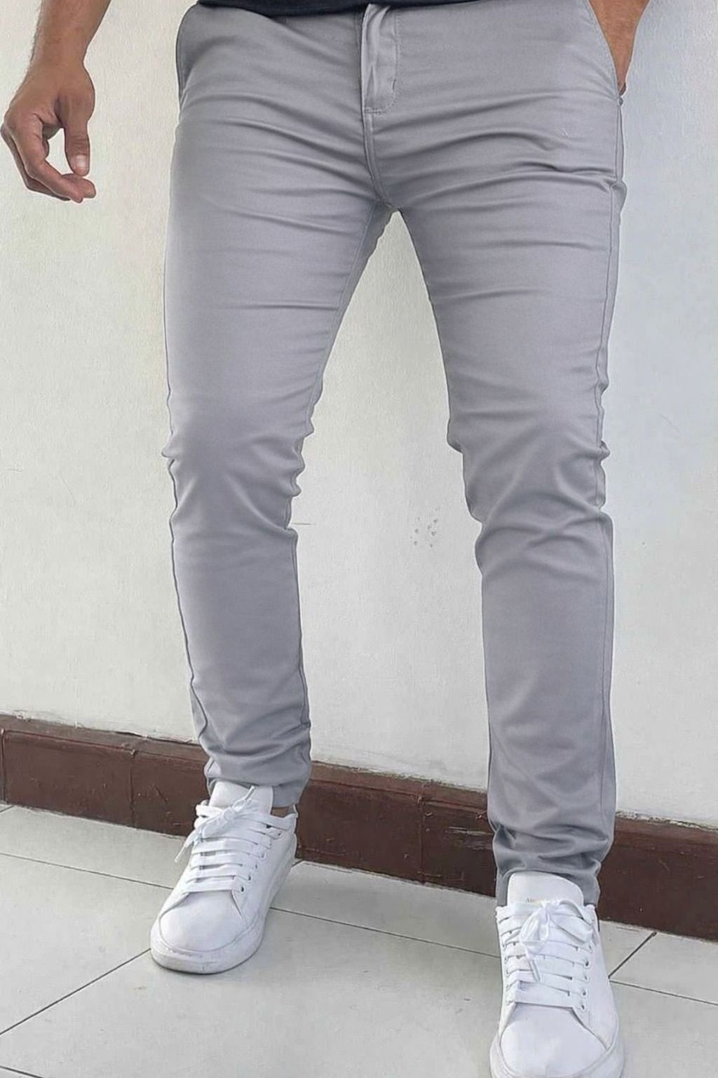 Pantalon Dril Licrado Slim Fit