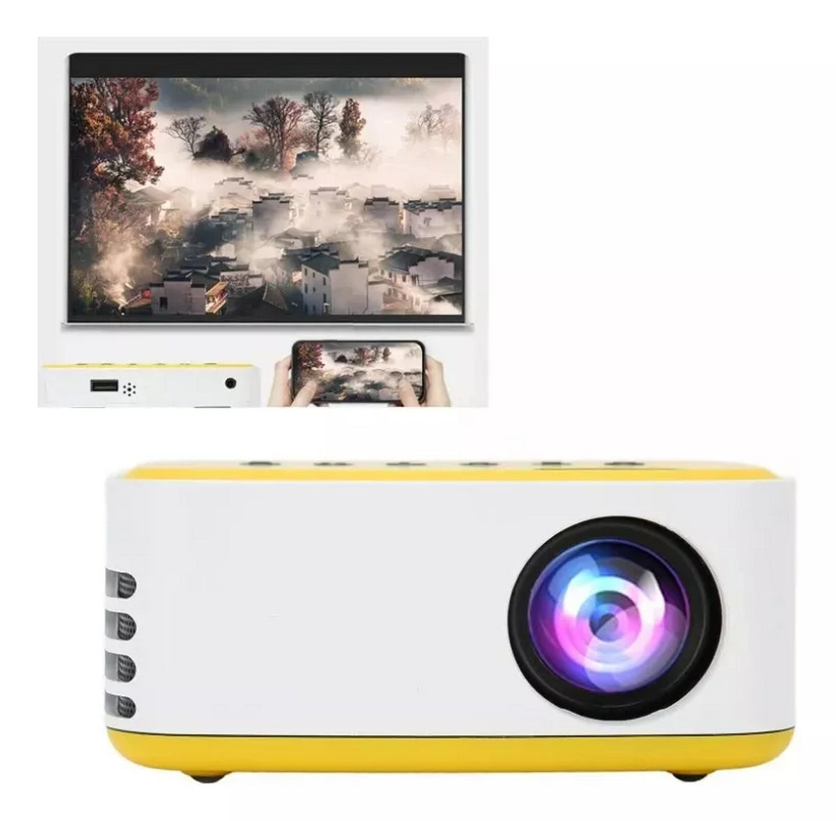 Mini Proyector Portatil Con Control Remo