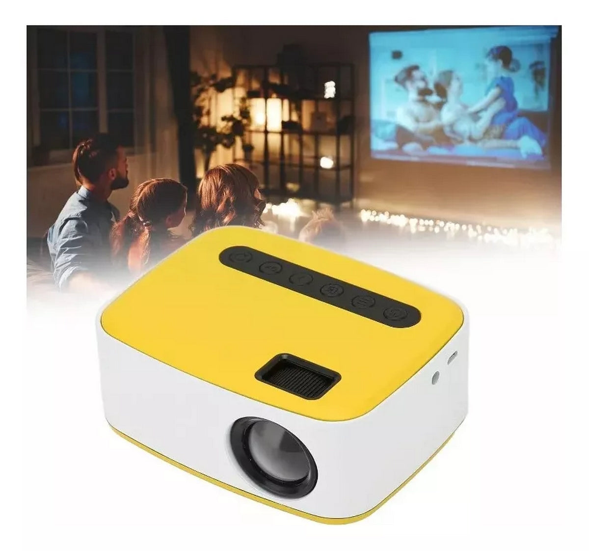 Mini Proyector Portatil Con Control Remo