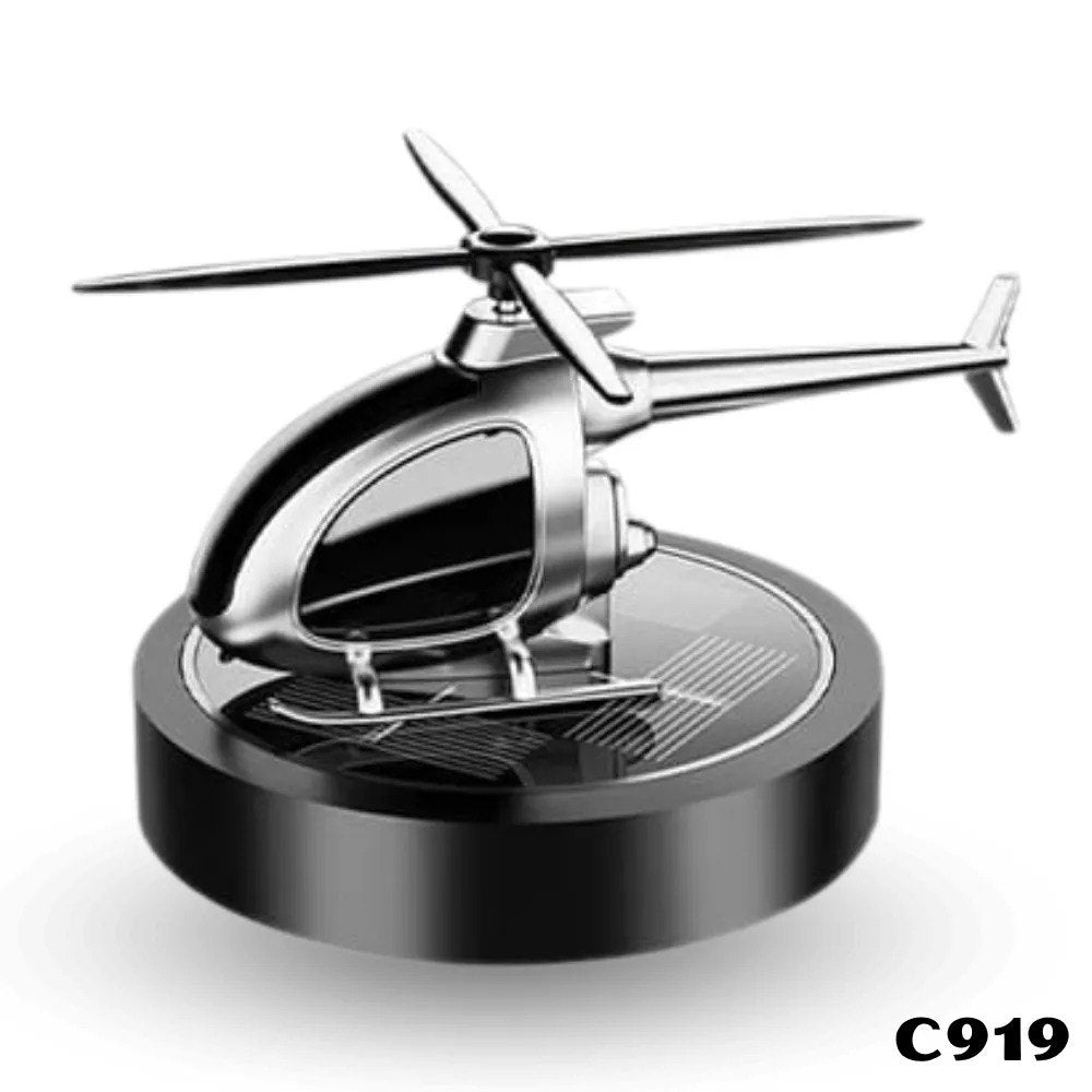 Ambientador Solar Giratorio para Carro - Modelo Helicóptero