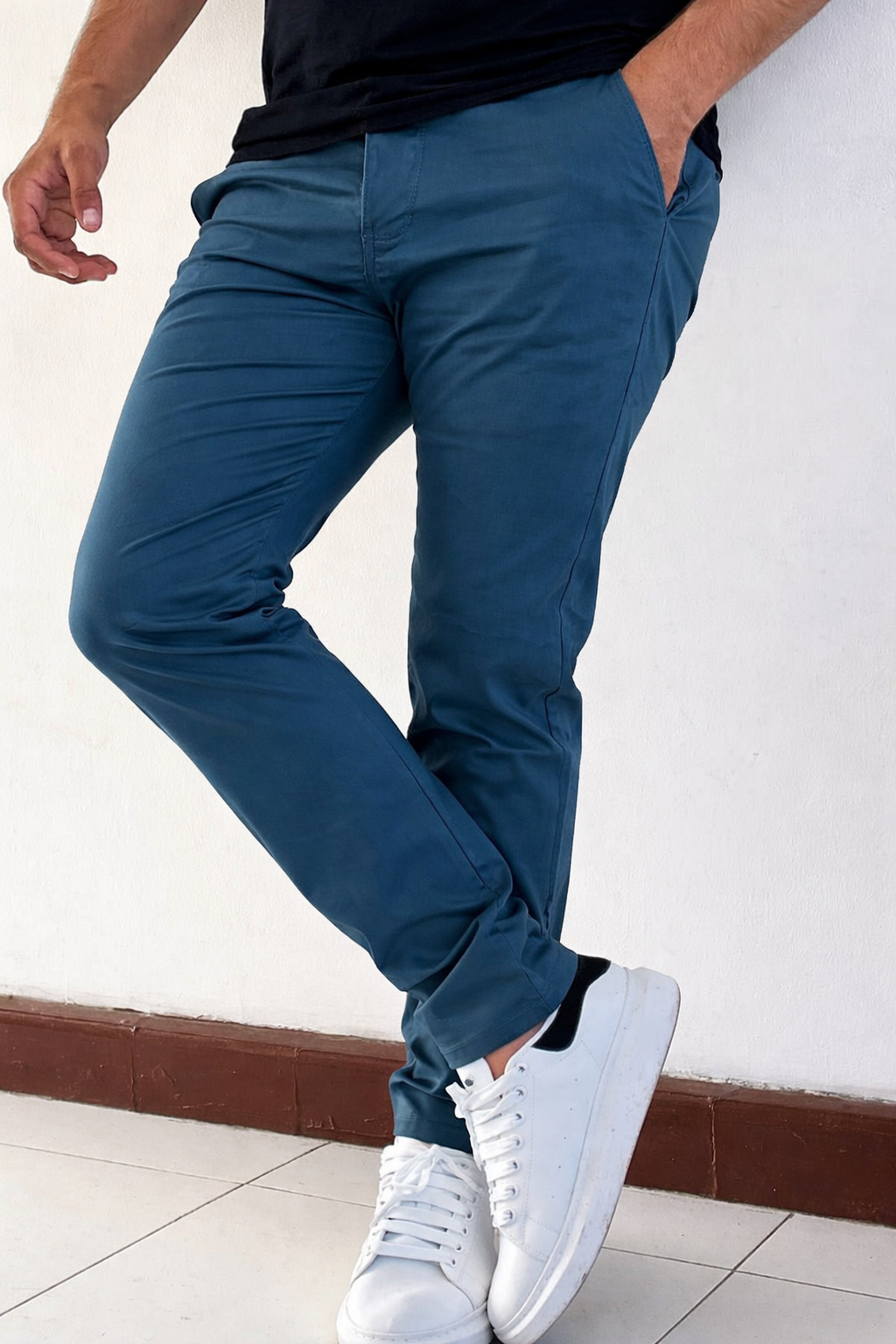 Pantalon Dril Licrado Slim Fit