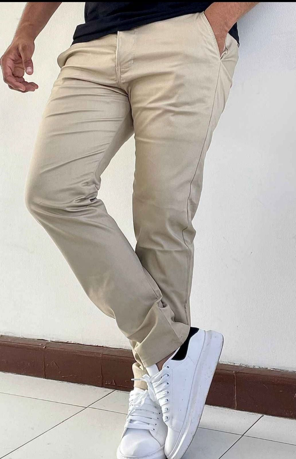 Pantalon Dril Licrado Slim Fit