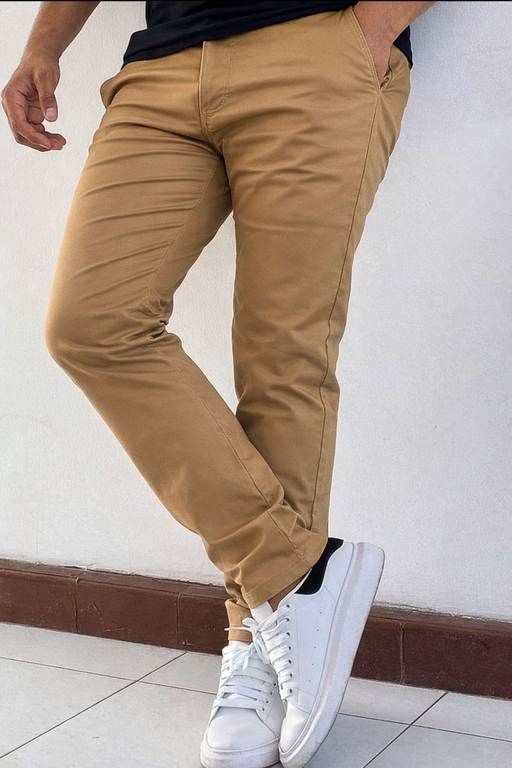 Pantalon Dril Licrado Slim Fit