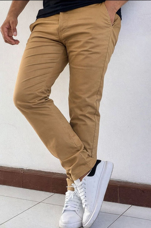 Pantalon Dril Licrado Slim Fit