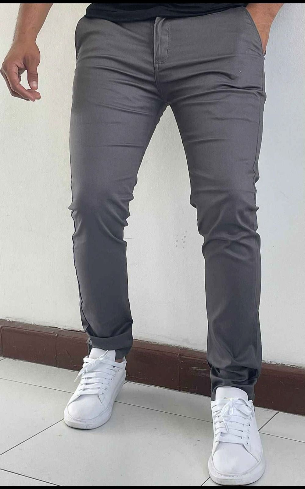 Pantalon Dril Licrado Slim Fit