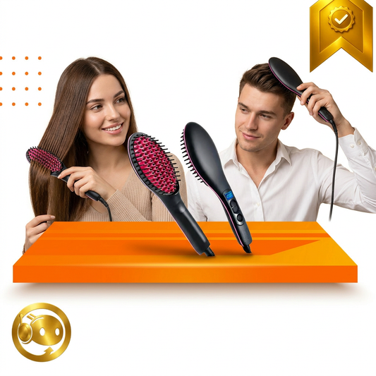 Cepillo Alisador de Cabello Profesional Cerámico Antifrizz Bivoltaje