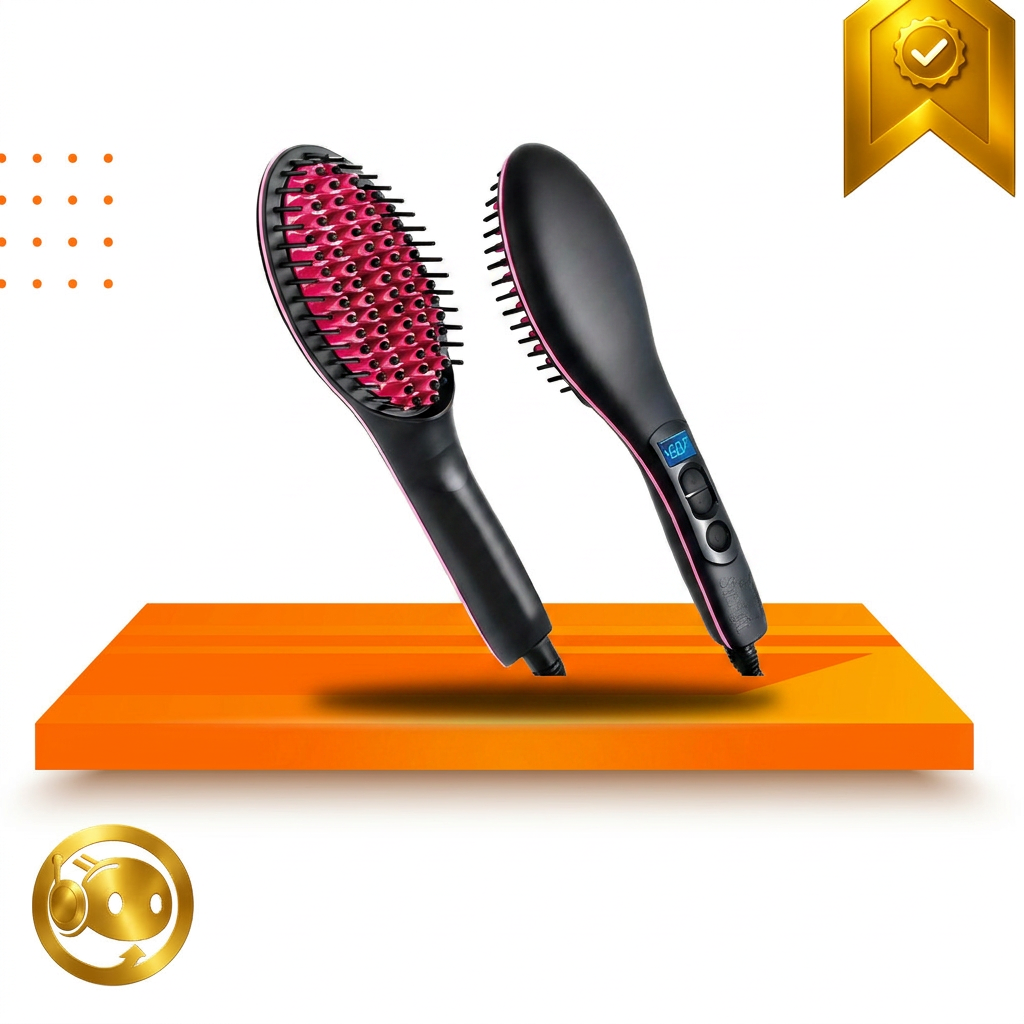 Cepillo Alisador de Cabello Profesional Cerámico Antifrizz Bivoltaje